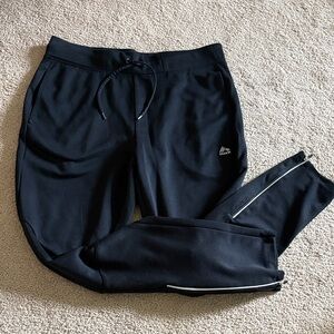 RBX Black Jogger Pants with Zipper Detail